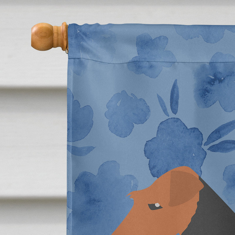 Caniche en polyester à 2 côtés 40 x 28 po standard welcome drapeau maison, Terrier gallois