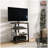 TV Stand for 28 Inch TVs, Entertainment Centre with Adjustable Shelves and Extension Lead Holder, Small TV Table with Storage for Living Room, Rustic Brown