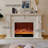59.06"Modern White Carved Fireplace Mantel-118339423