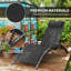 Chaise longue de patio inclinable avec dossier réglable, noir