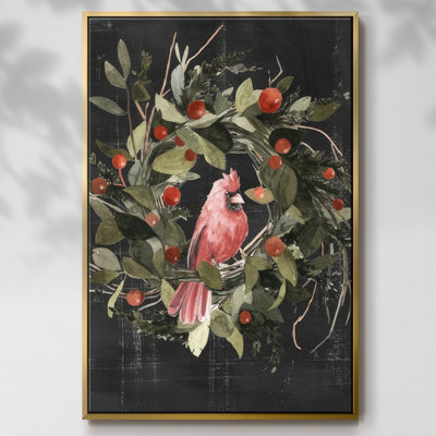 Christmas Cardinal II, reproduction d'art sur toile