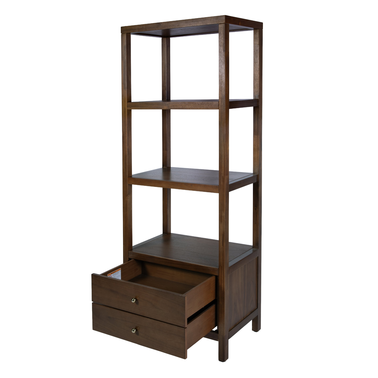 Celine 28" Acacia Bookcase, Walnut Brown