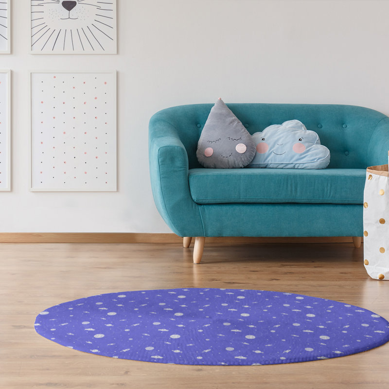 Tapis externe space blue area, Rond 5 pi