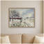 «Snowy Road with House» par Camille Pissarro, reproduction d'art sur toile encadrée