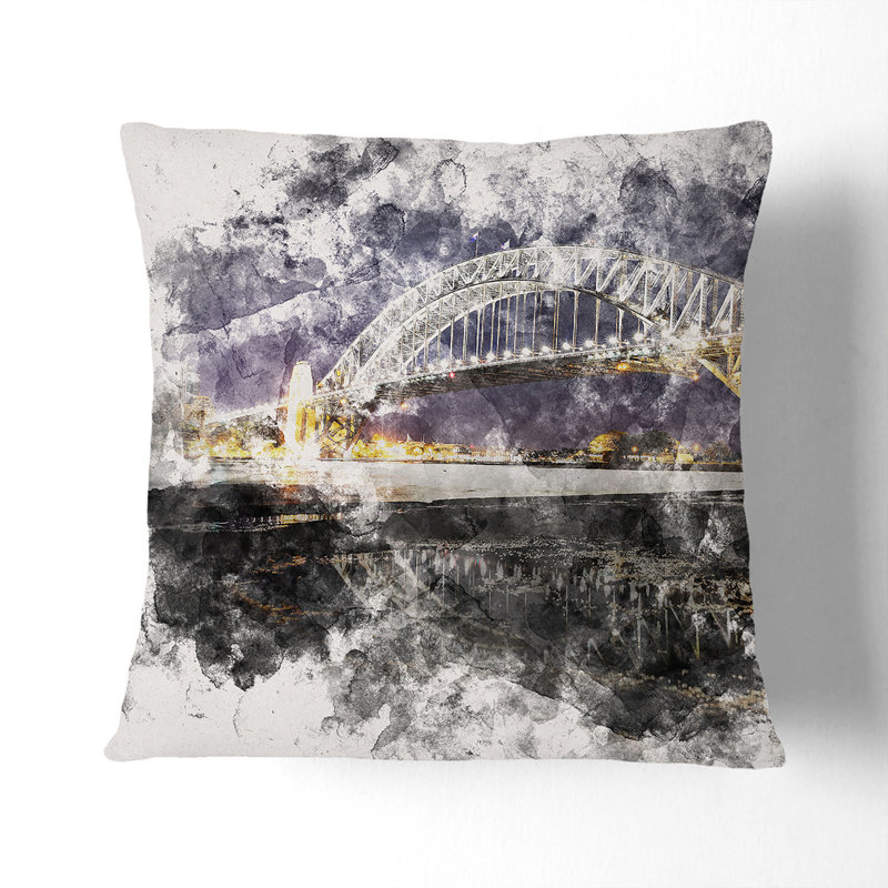 Square Throw Cushion, Black, 40cm H x 40cm W x 15cm D