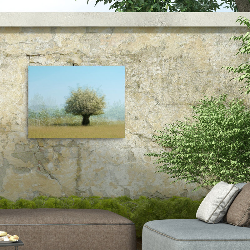 Arbre avec fleurs sur toile par Katarina Holmstrom, H 18 po x l 24 po
