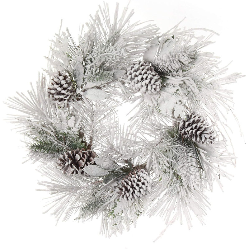 2 branches de sapin en soie de 24 po - verdure artificielle pour les fêtes et décoration de porte d'entrée