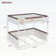 Grand lit superposé en bois avec tablettes intégrées, boîte de rangement, lumière DEL et station de charge USB, blanc-1857432804