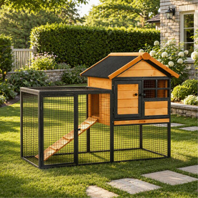 Outdoor Rabbit Hutch – Weatherproof Bunny Cage & Pet House