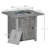 Braxden Square Stainless Steel Propane Smokeless Fire Pit Table with Hidden Fuel Tank