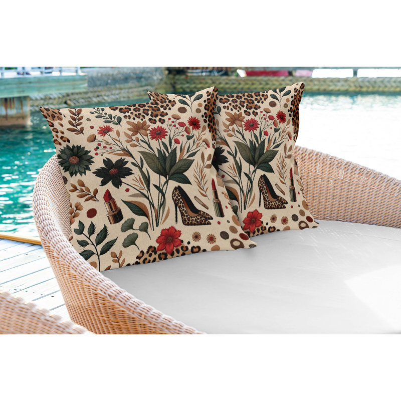 Coussin décoratif réversible en tissu, H 16 po x l 36 po, Rectangle