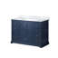 Meuble-lavabo simple bleu marine 48 po X P 22 po D, avec plateau en marbre de Carrare-117844296