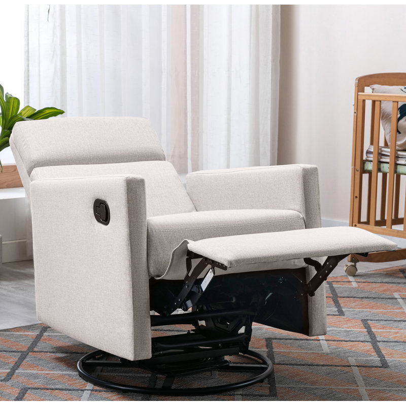Fauteuil inclinable standard pivotant de 25,5 po de largeur, Mélange de lin brun clair