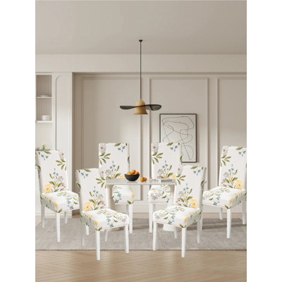 Polyester Blend Box Cushion Dining Chair Slipcover