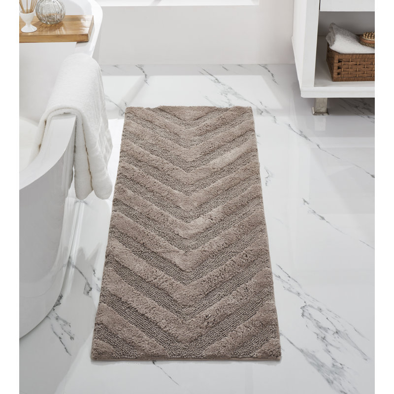 Tapis pour salle de bain 100% coton Branston 1990 GSM avec envers antidérapant Browton, Tapis de couloir 20 po x 60 po, Beige