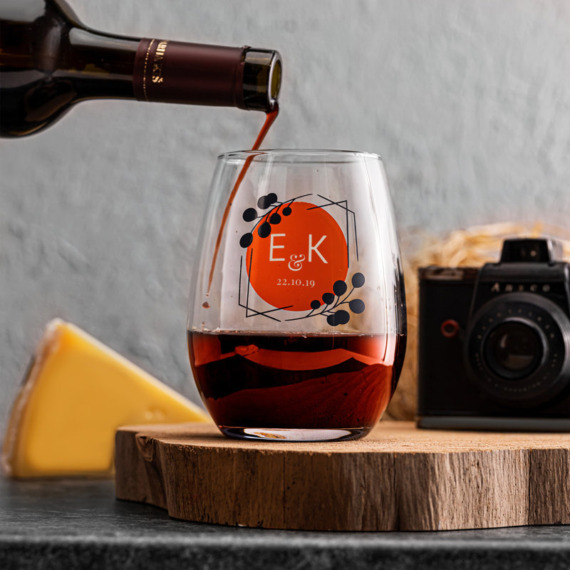 350ml Stemless Wine Glass Set, Yes