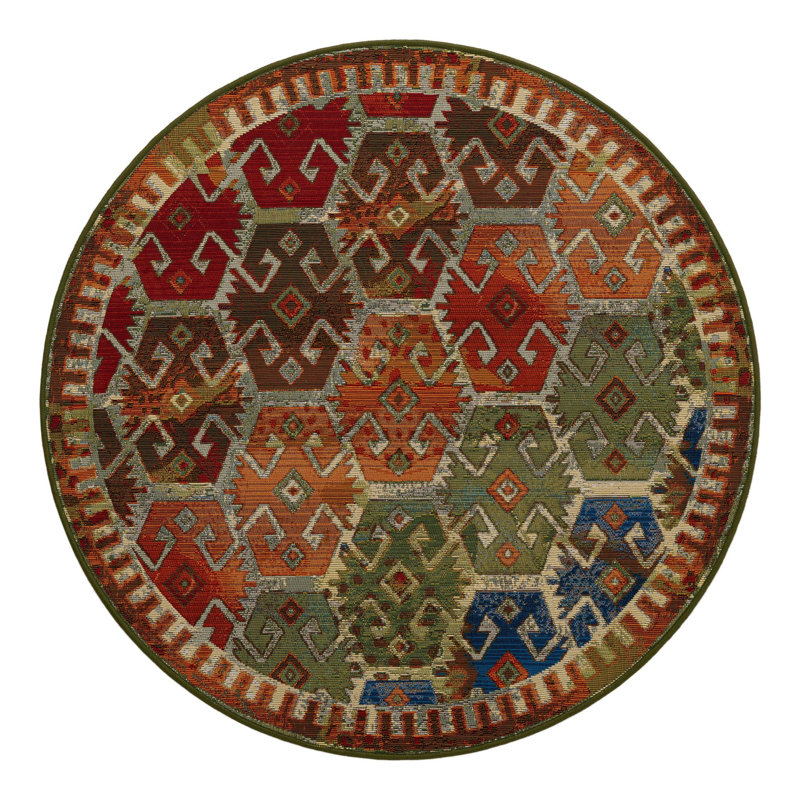 Adana Marcion Indoor/Outdoor Area Rug, Round 4'1"