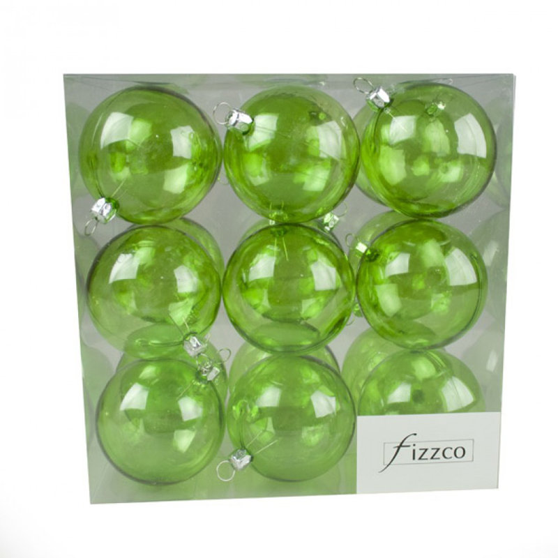 9cm Bauble, Lime Green