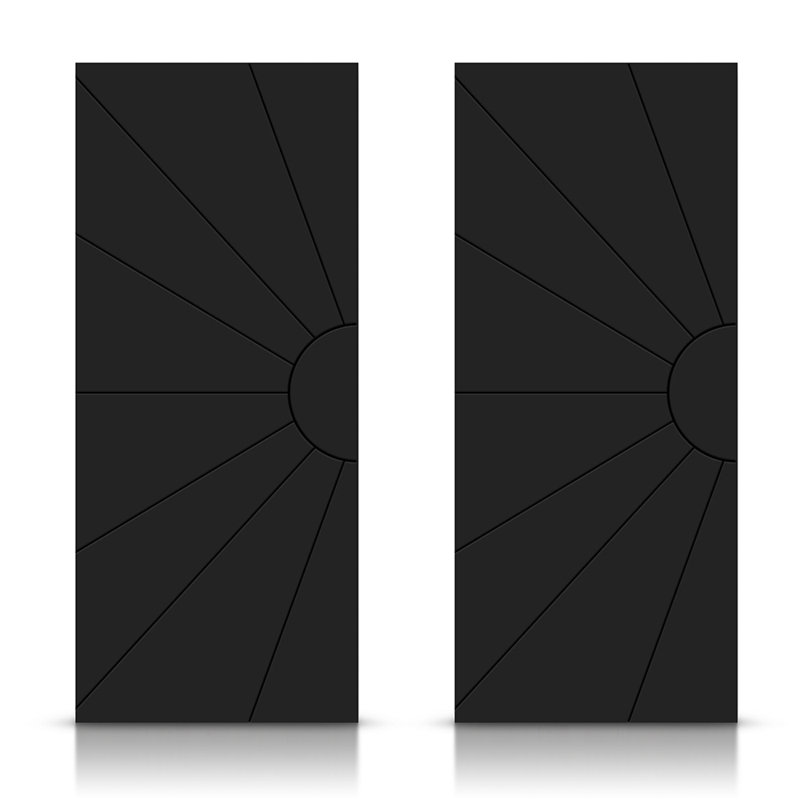 Portes de placard coulissantes à panneaux, Noir anthracite, 60 po x 84 po