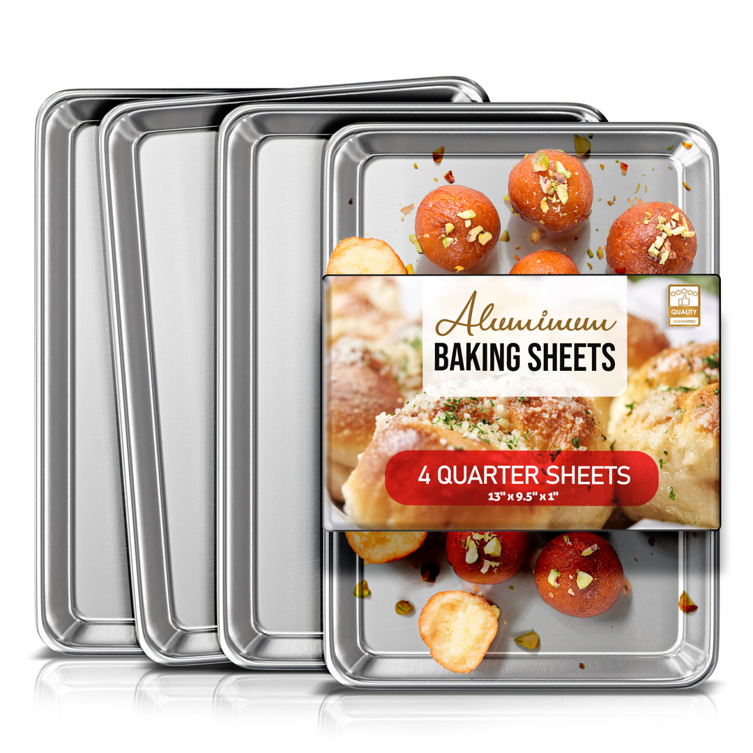 Joytable Non-Stick Aluminized Steel Quarter Sheet Pan Set (Set of 4) Joytable