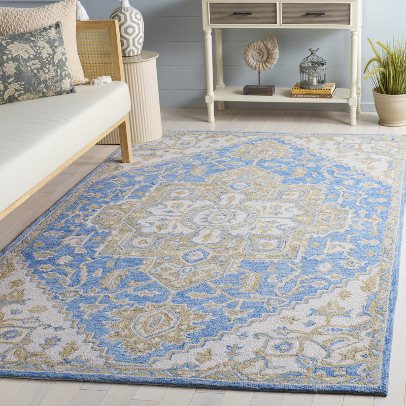 Metro Hand Tufted Wool;Cotton Geometric Indoor Rug, 5'-0" X 8'-0" Rectangle