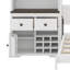 Lit escamotable avec armoire de rangement, support à vin, porte-verre, tiroirs et bande à DEL multicolore-649986385