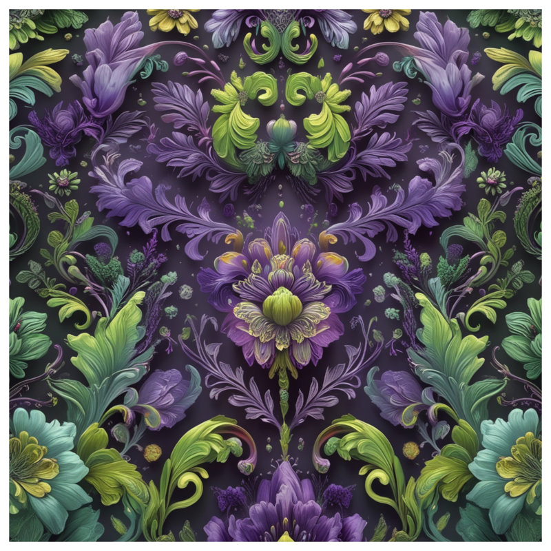 Intricate Floral Motif Duvet Covers, Twin