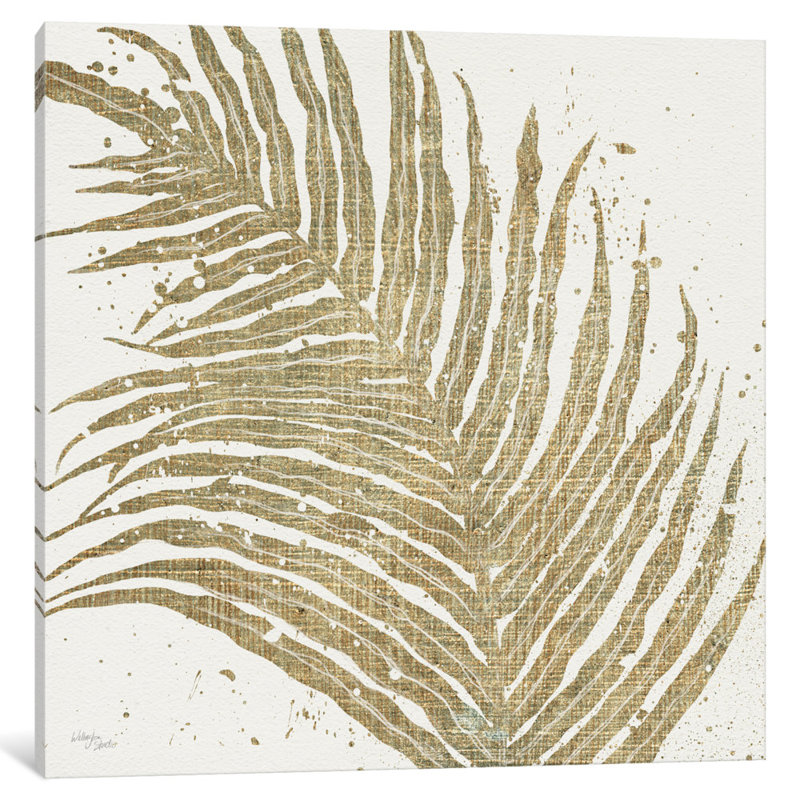 « Gold Leaves I », impression sur toile tendue, H 26 po x l 26 po x P 1,5 po