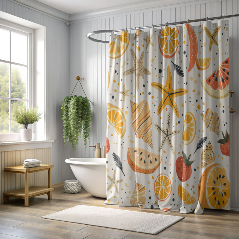 Sunny Days - Premium Shower Curtain, 74"H x 71"W