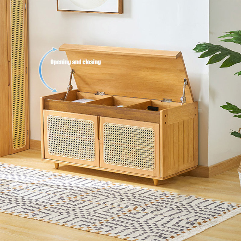 Wood Storage With Entryway Bench