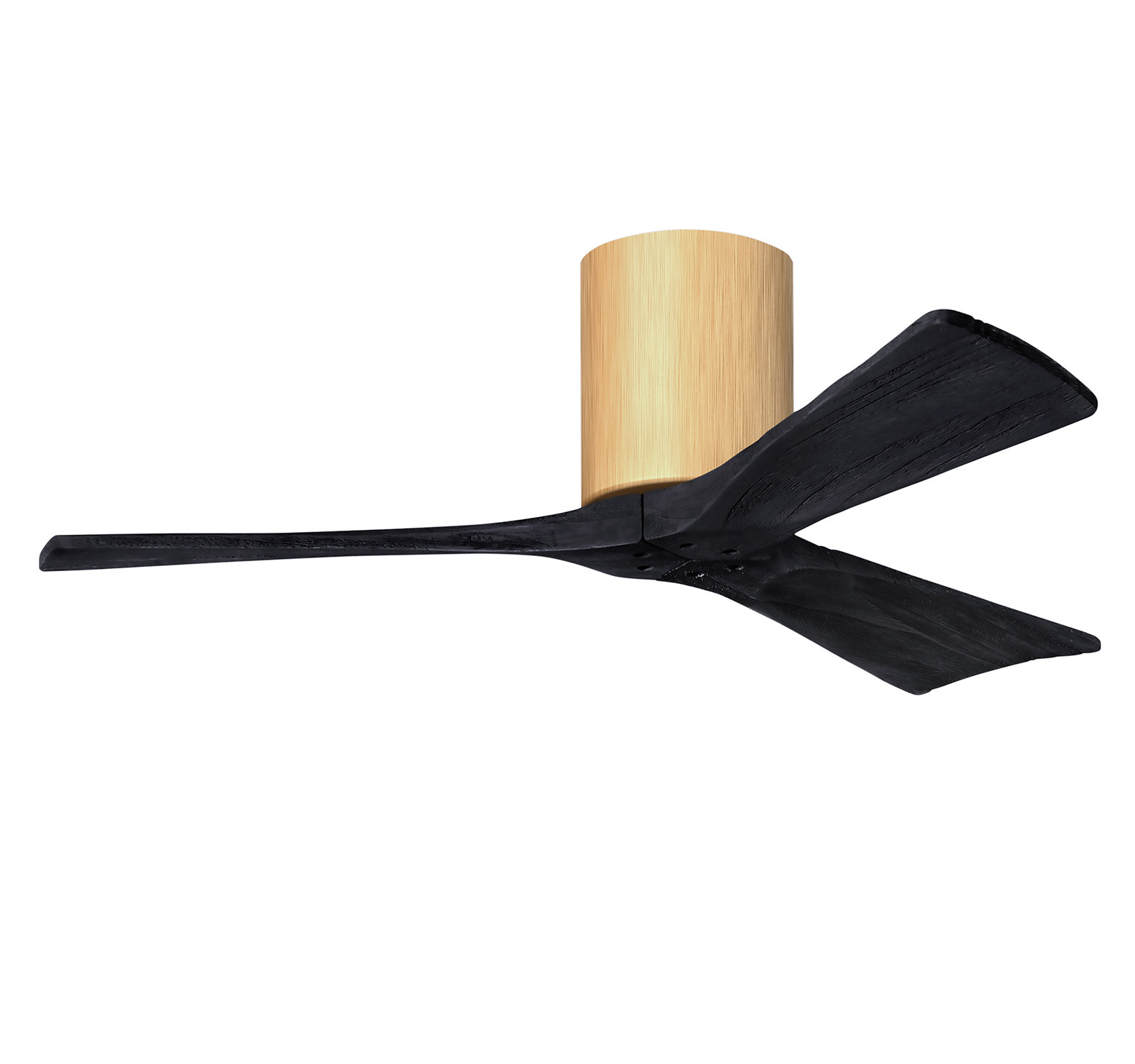 Olivier 3 Blade Ceiling Fan, Matte Black, Light Maple, 42"