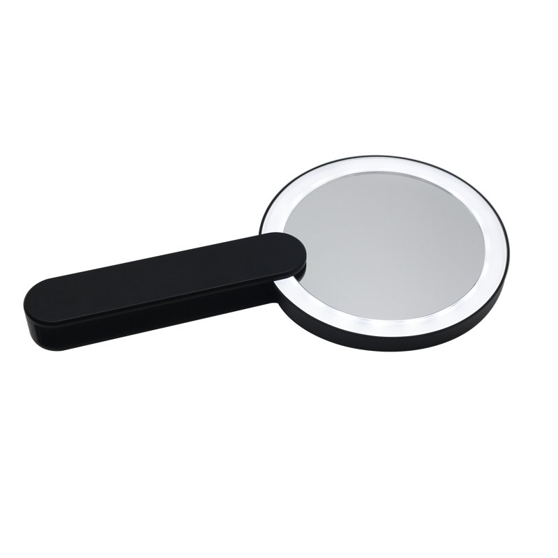Miroir de maquillage rond Iry, Noir