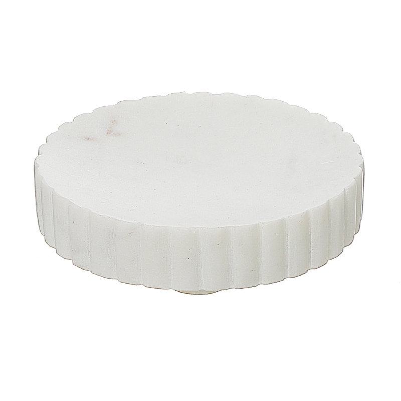 Plat en marbre blanc