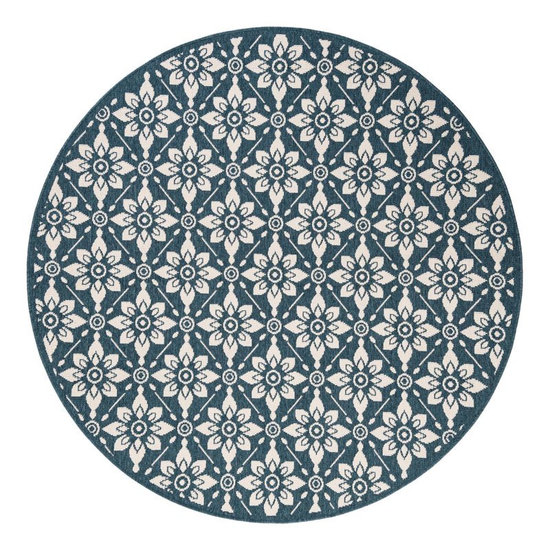 Indoor/Outdoor Trellis Area Rug, Round 6'1"