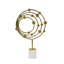 Sculpture en forme de galaxie céleste Lymi, base en marbre blanc, acier doré 21 pouces-124561779