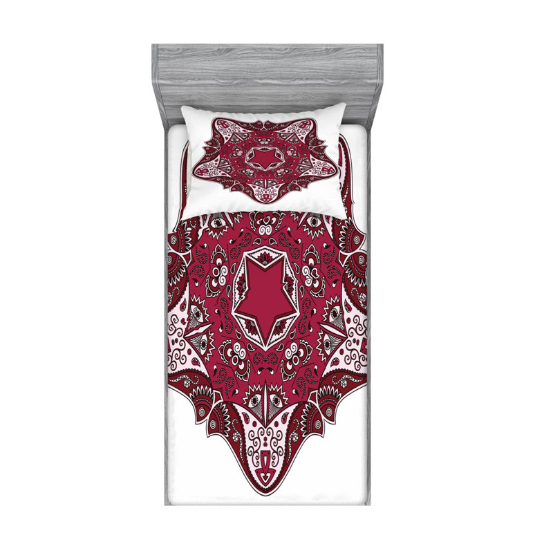 Ensemble de draps Maroon, Taie d'oreiller pour lit simple TG