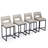 26 Inch Fresh Look Upholstered Faux Leather Couner Height Bar Stools With Metal Frame-106895817-112400878