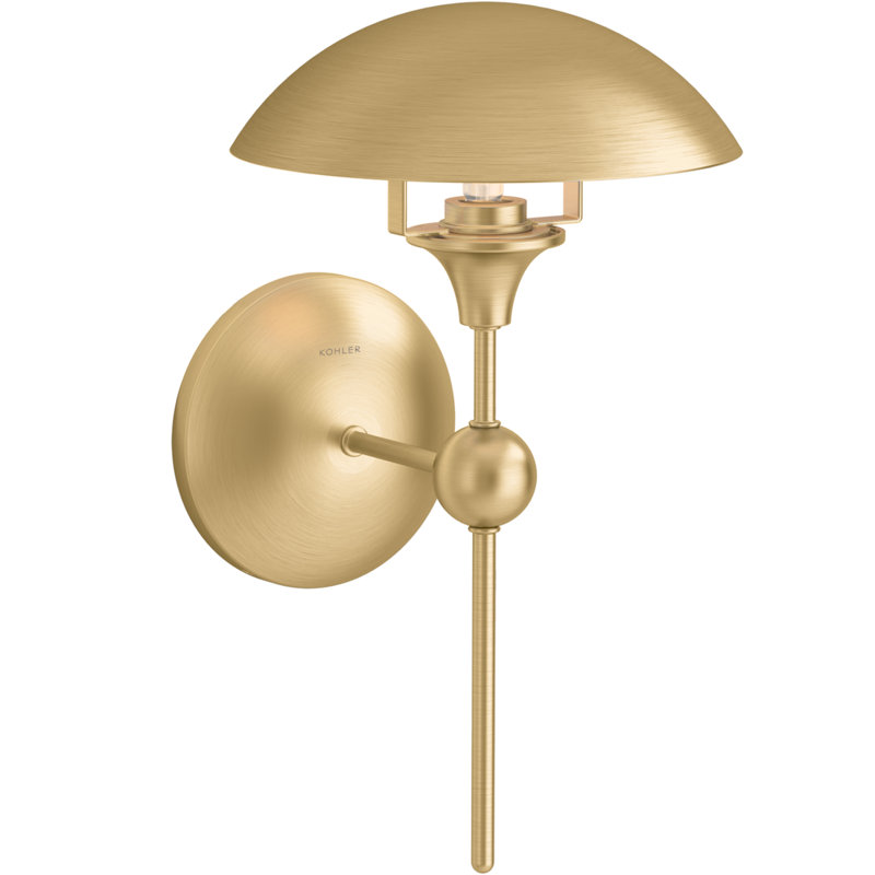 Vorleigh 1 - Light Armed Sconce, Brushed Brass