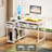 Reversible Desk With Monitor Shelf, L-shaped Desk With 3-tier Under-desk Drawers, Computer Desk With Led Light Strips, Writing Desk With Cpu Stand, Home Office Desk With Recessed Power Outlet-1781363511