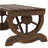 Outsunny 2-Person Wooden Garden Bench, Outdoor Wagon Wheel Porch Bench For Backyard Garden, Support 550 LBS, Rustic Country Style Patio Furniture, Brown