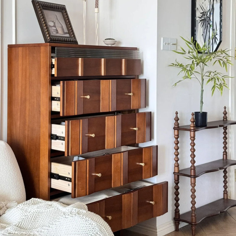 Commode d'appoint simple et exquise en bois massif