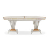 St. Charles Double Pedestal Dining Table - Dove Gray