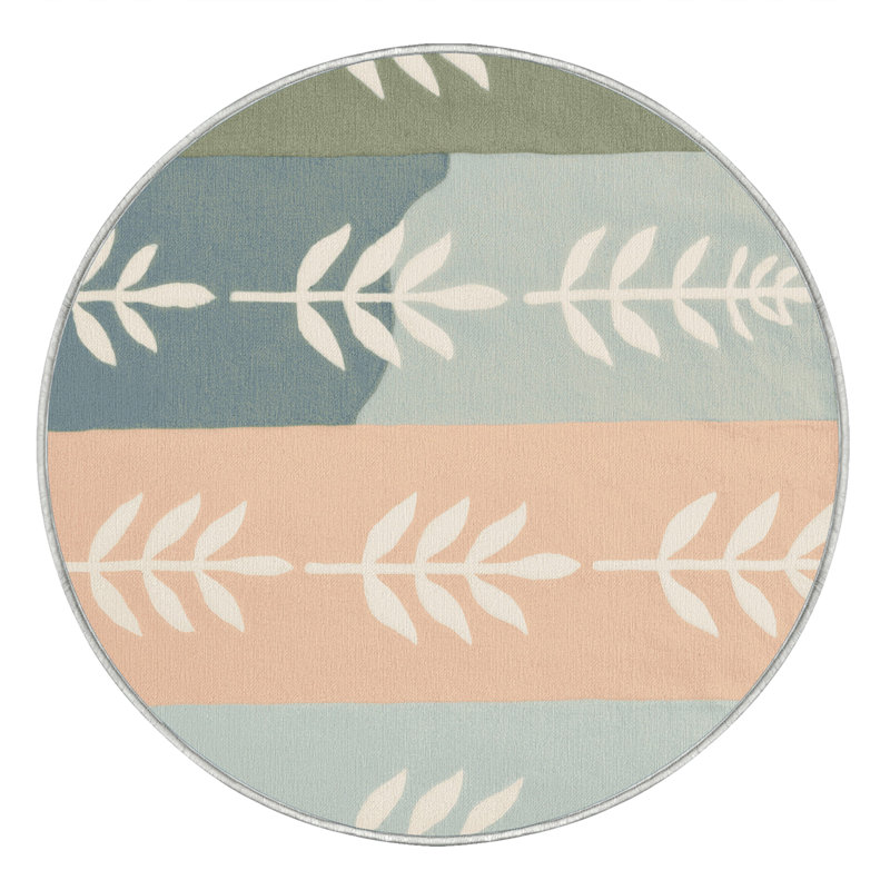 Petal Cascade Rug, Round 3'
