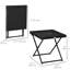 Table d'appoint pliante en rotin pour table d'appoint en osier de patio, noir