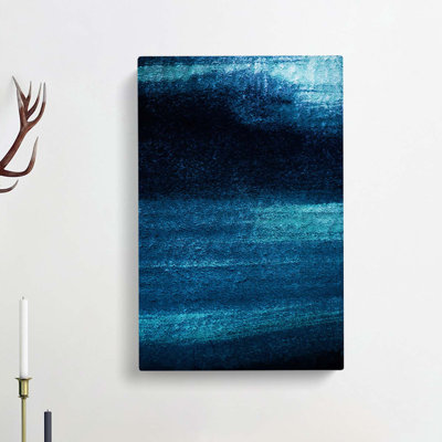 Midnight Blue In Abstract - Wrapped Canvas