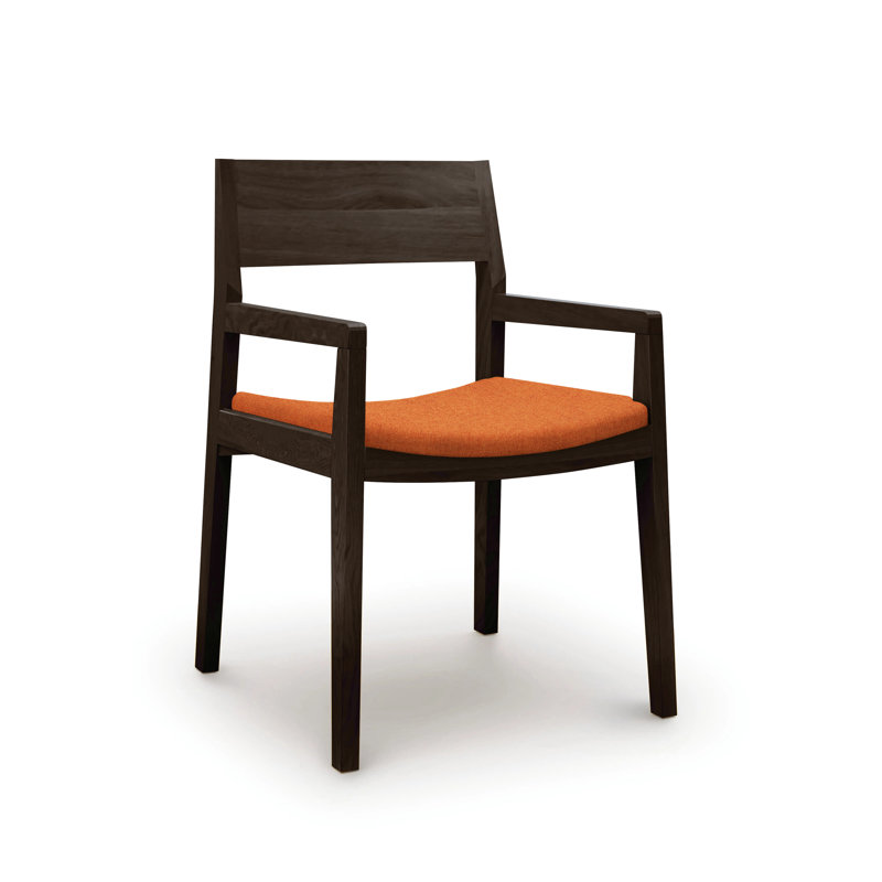 Iso Microsuede Arm Chair, Onyx Microsuede, Smoke Cherry