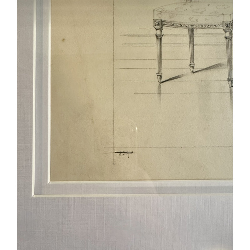 The Paris Apartment Collection Original Paris Atelier Sketch No. 834: Louis XVI Boudoir Chair