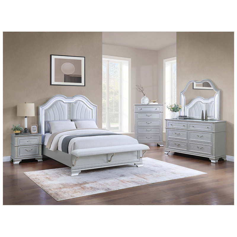 Mobilier de chambre à coucher style contemporain 1pc