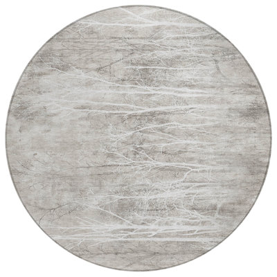 Tapis floral rond 8 po