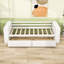 Lit de jour simple minimaliste avec tablettes et tiroirs de rangement sous le lit-218363826